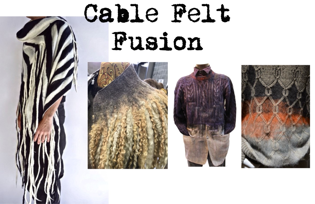 A2 plate: wrap capelet + rib trouser