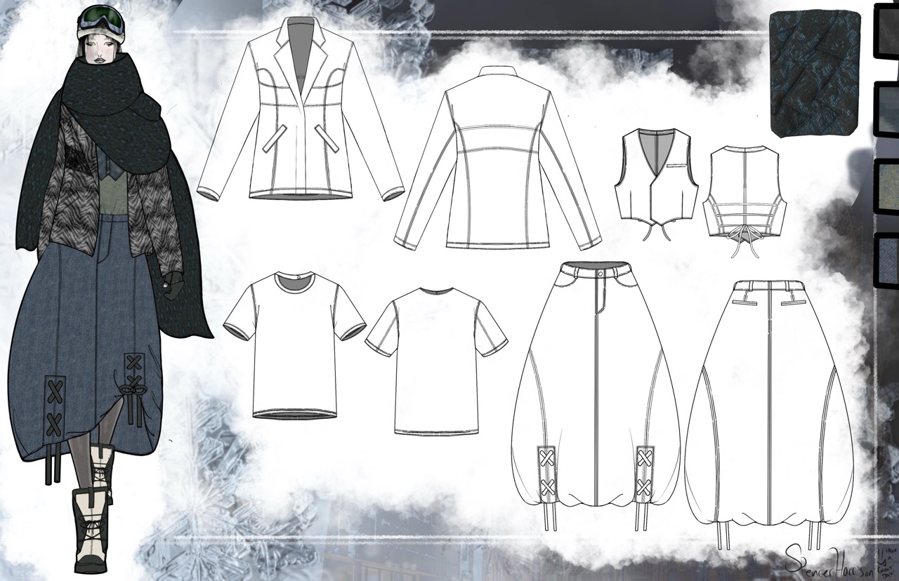 Page 10 · Lace-quilt blazer + bubble skirt flat