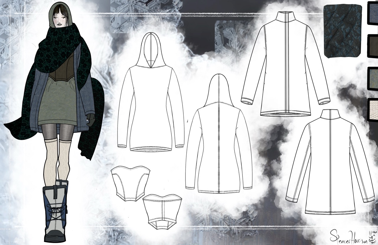 Page 12 · Hooded long pullover flat
