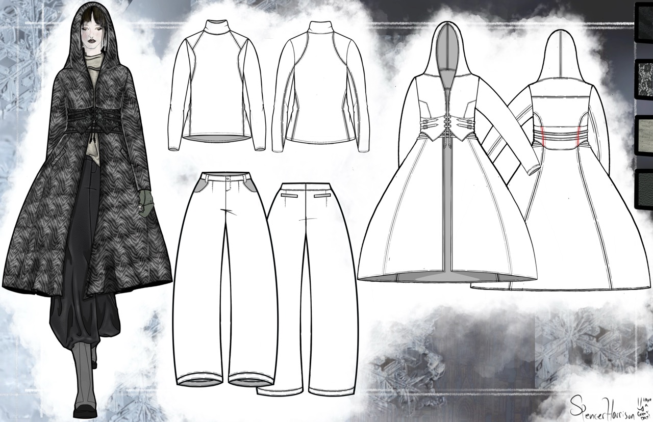 Page 8 · Herringbone hooded longcoat flat