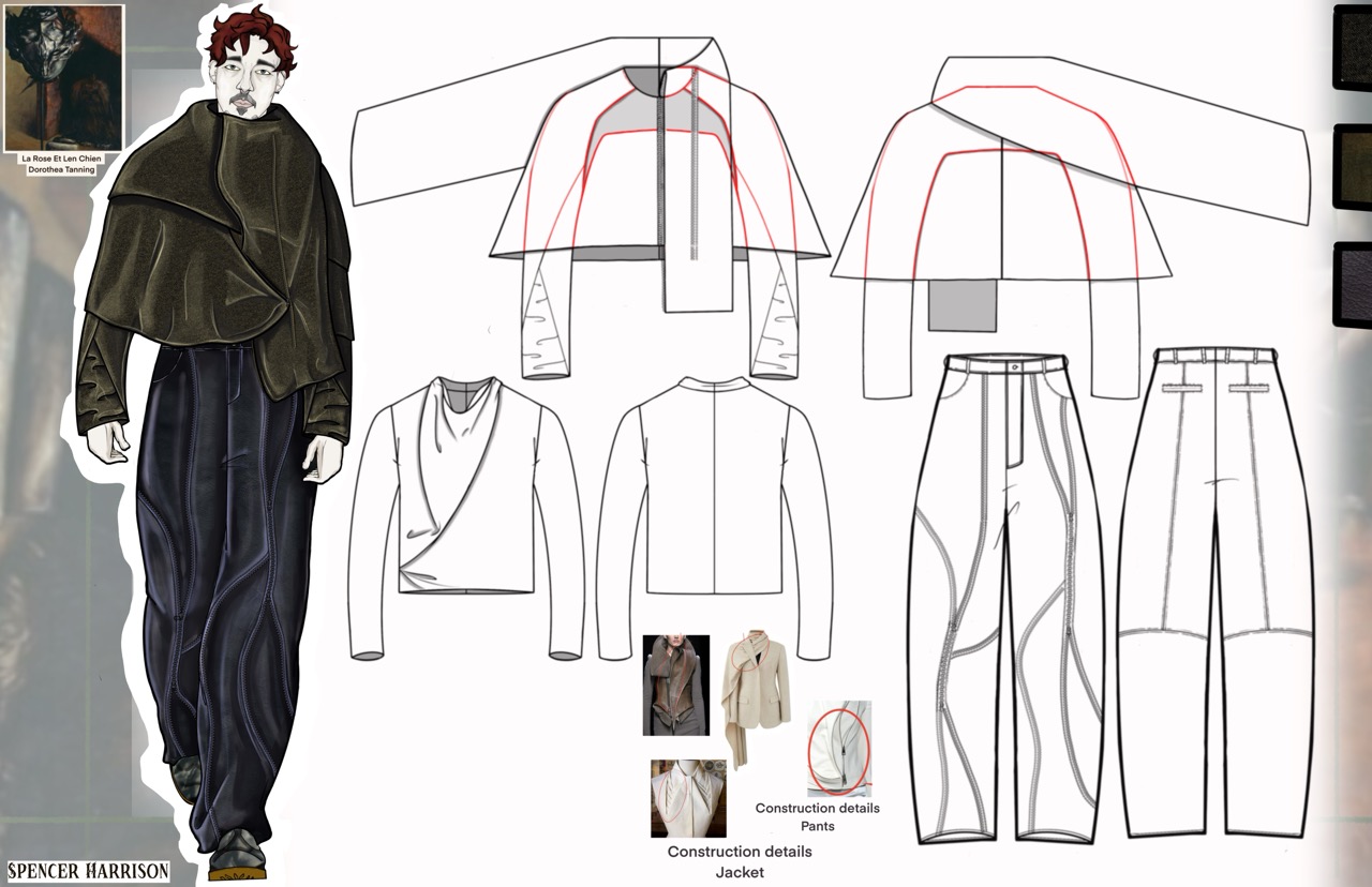 Page 5 · Look 1 flat · cape jacket and panel pants